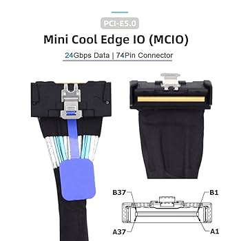 Amazon.com: xiwai PCI-E 5.0 Mini Cool Edge IO MCIO PCI-E